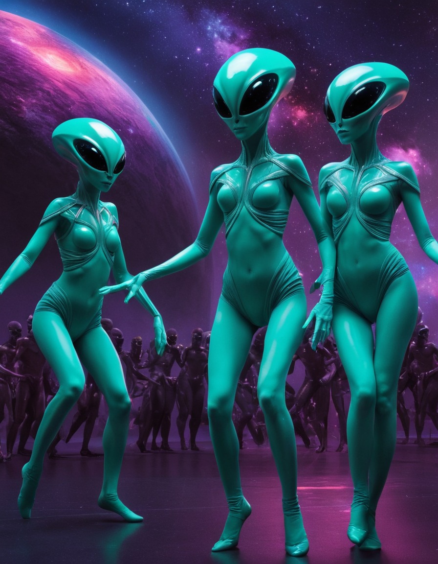 cosmic, dance party, aliens, phosphorescent, costumes, extraterrestrial