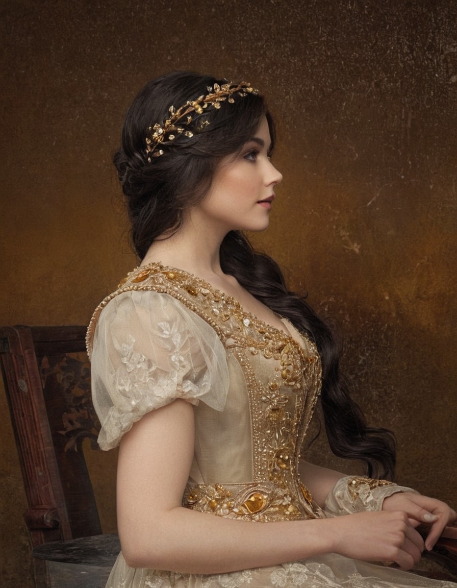 paintings, art, artwork, female portrait, sappho, jules lefebvre, oil on canvas, fine art, french artist, portrait of a woman, side profile, ancient greek poetry, poet, costume, costumes