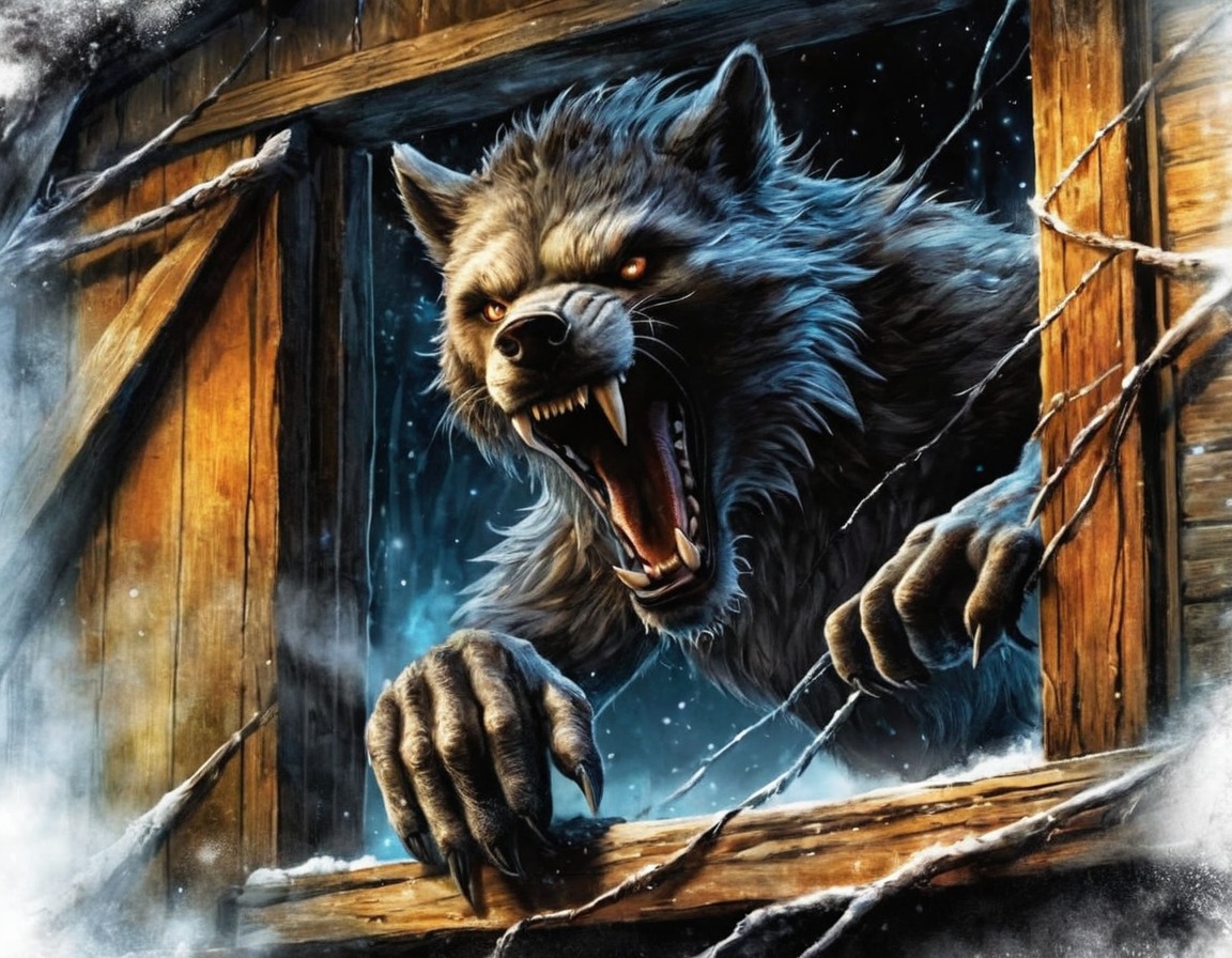 horror, werewolf, beast, monster, animal, creature, darkfantasy, fantasycreature, aigeneratedart, creepycryptids