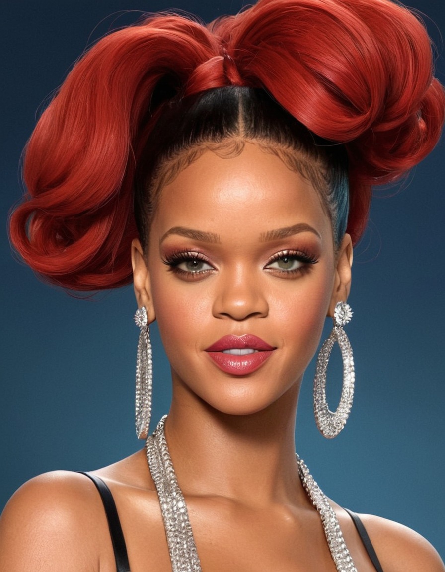 fun, rihanna, caricature, art, music, entertainment