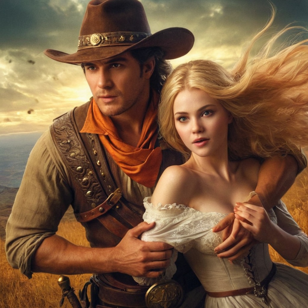 western, cowboy, bing, conceptart, couple, love, originalcharacter, romance