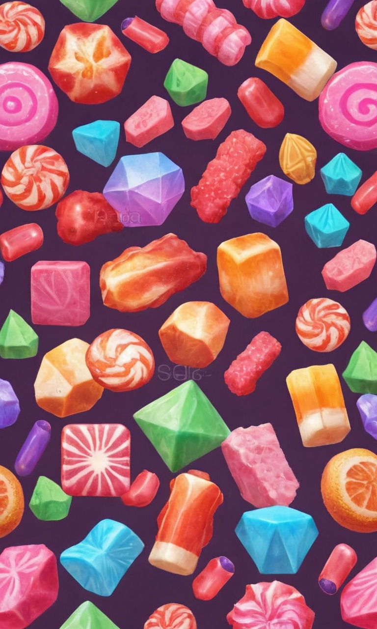 wallpaper, candy, pixelated, sweets