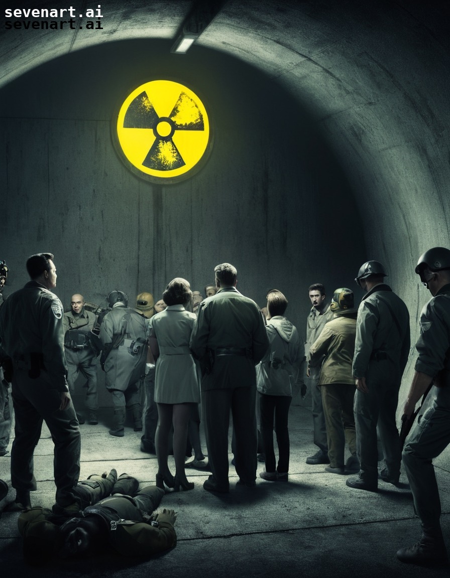 nuclear fallout, shelter, emergency, fear, desperation, nuclear weapon, atomic bomb