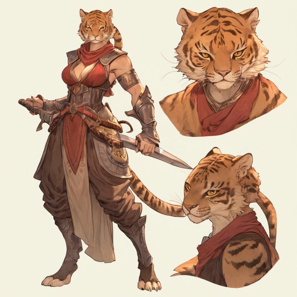 characterdesign, adoptable, adoptablesopen, dnd, characterconcept, fantasycharacter, anthro, anthrofemale, anthrofurry, anthropomorphic, characterart, characteroriginal, charactersheet, dndcharacter, fantasy, fantasyart, furryanthro, tigeranthro, tigergirl, tigerstripes, dndcharacters, character_design, adoptadoptable, adoptableadopt, anthroadoptable, anthro_female, dndcharacterart, midjourney, midjourneyart, midjourneyartwork