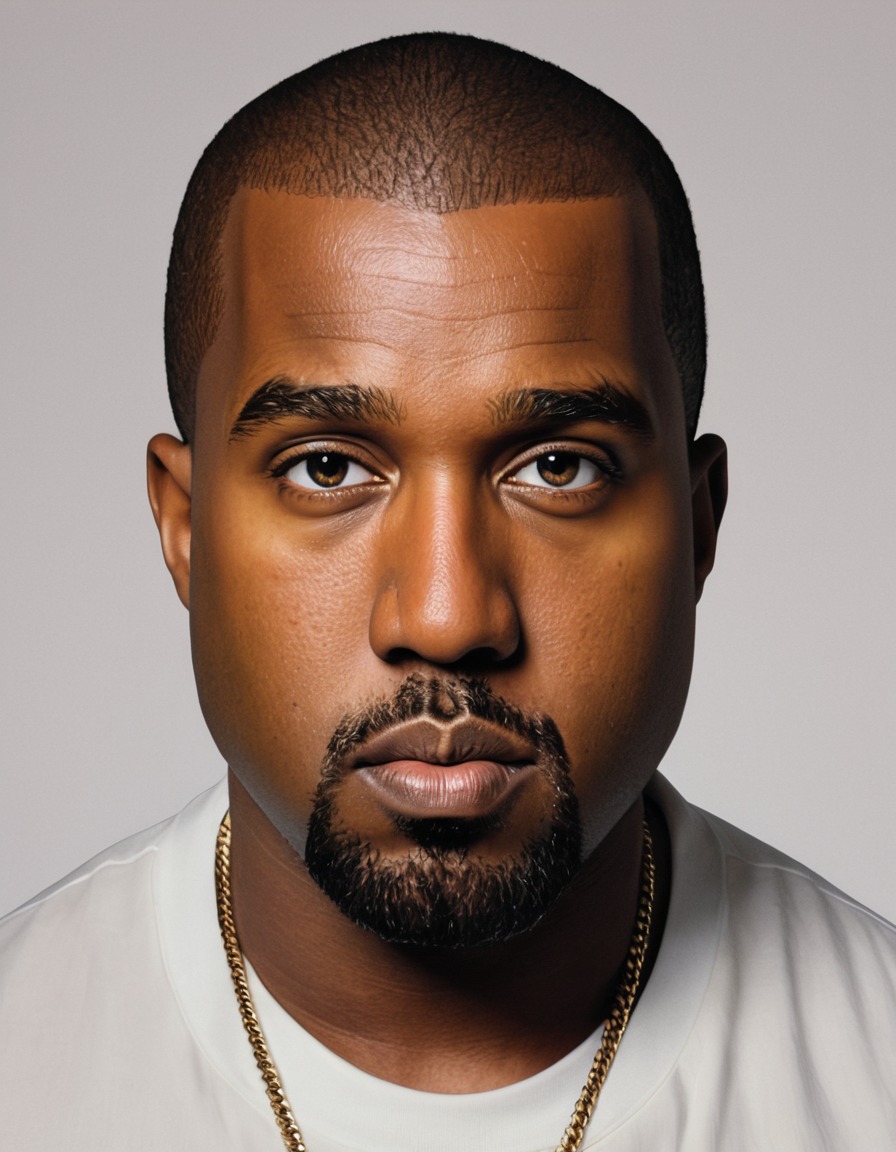 kanye west, portrait, art, painting, celebrity, musician