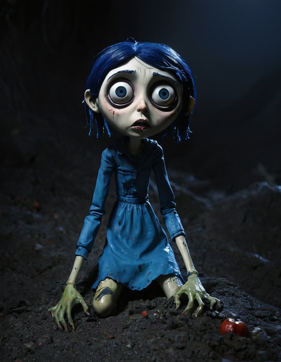 zombie, horror, animation, coraline jones, neil gaiman, dark fantasy, supernatural