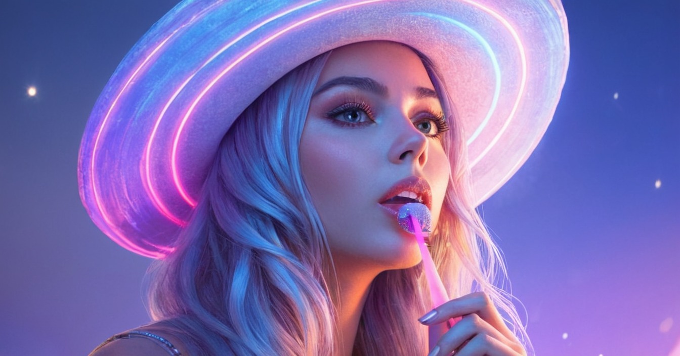 digitalart, portrait, magic, fanart, characterdesign, beauty, fantasyart, digitalpainting, makeup, neon, anime, candy, woman, womanbeautiful, neonwoman, art