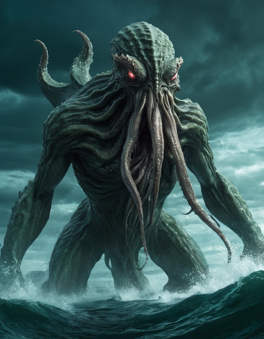 cthulhu, epic, sea monster, horror, mythical creature