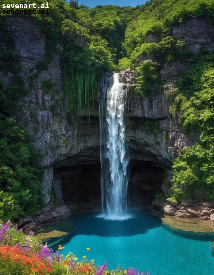 waterfall, nature, beauty, serenity, landscape