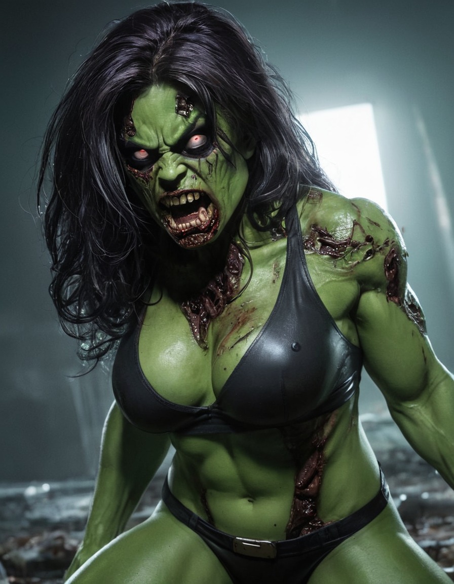 zombie, marvel, superhero, undead, she-hulk, horror, fictional character