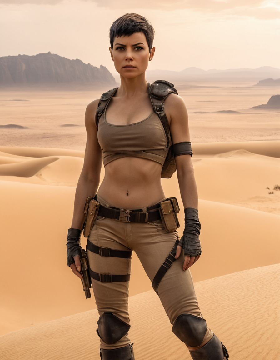 furiosa, mad max, post-apocalyptic, wasteland, desert, female warrior