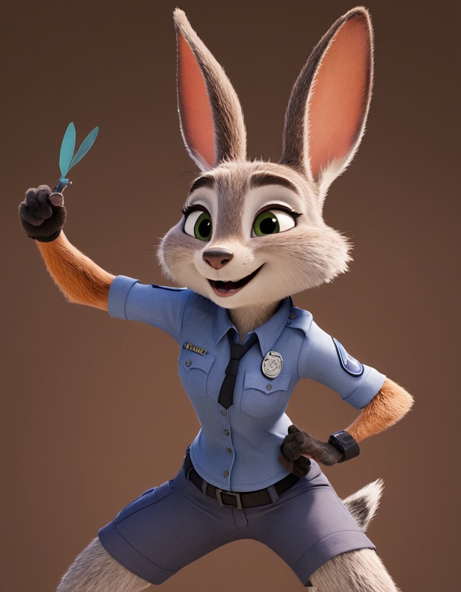 judy hopps, zootopia, animation, dynamic pose, movies