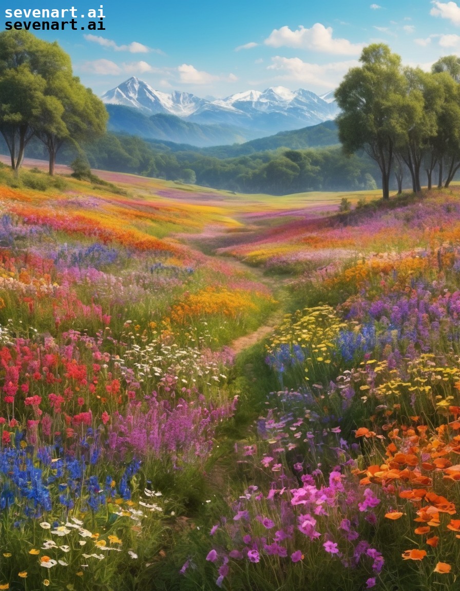 nature, wildflowers, landscape, beauty, serene