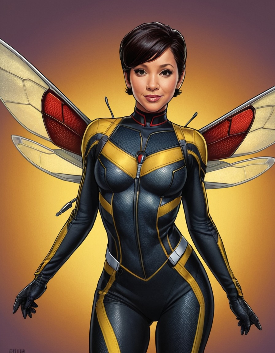 the wasp, superhero, ant-man and the wasp, marvel, fictional character, sexy, painted