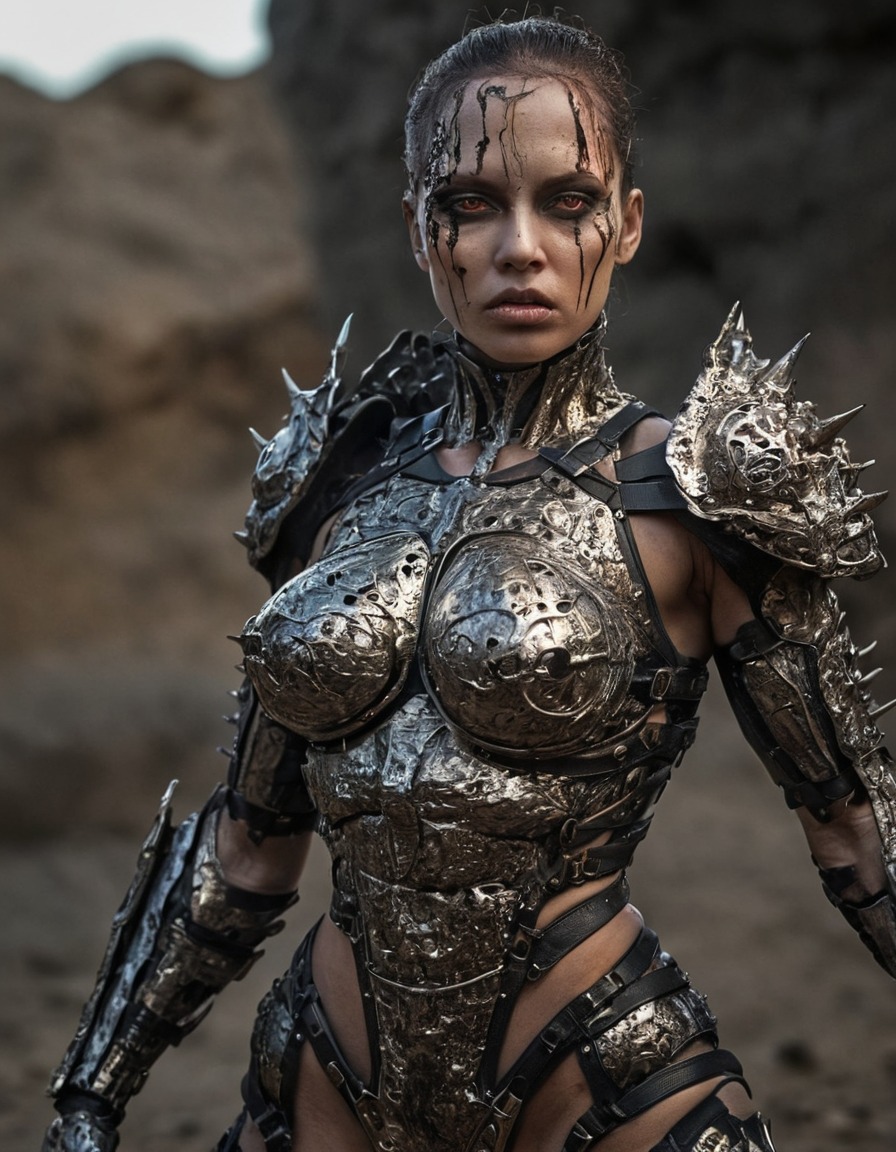 woman, female, mutations, armor plating, chitinous, transformation, biological