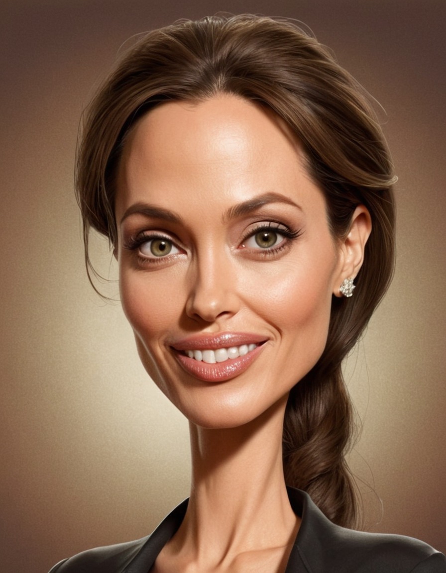 fun, angelina jolie, celebrity, caricature, humor