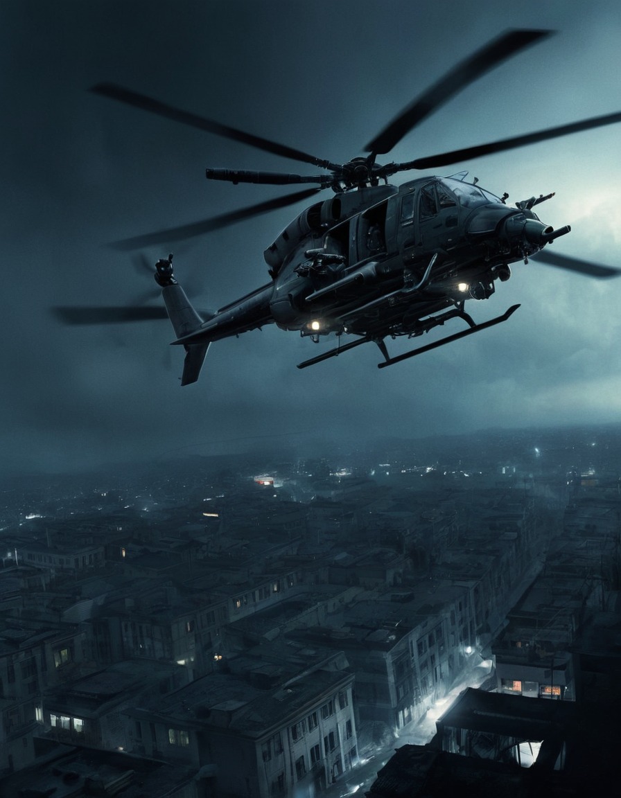 helicopters, searchlights, streets, surveillance, urban, helicopter patrol, war, usa