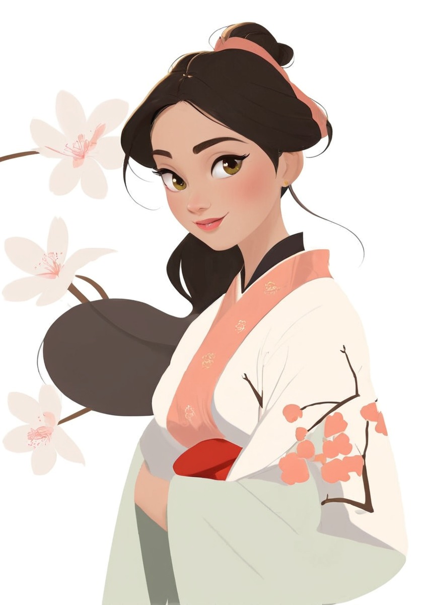 characterdesign, digitalpainting, procreate, warrior, kimono