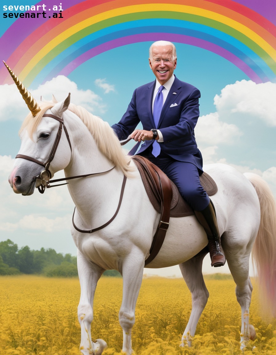 fantasy, politics, whimsical, surreal, dreamlike, joe biden, usa