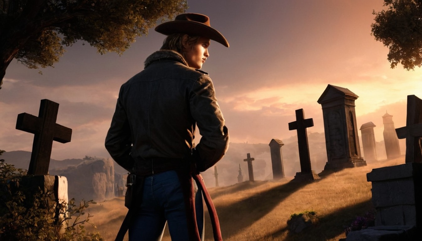 cowboy, western, digitalart, horror, deadmansparty