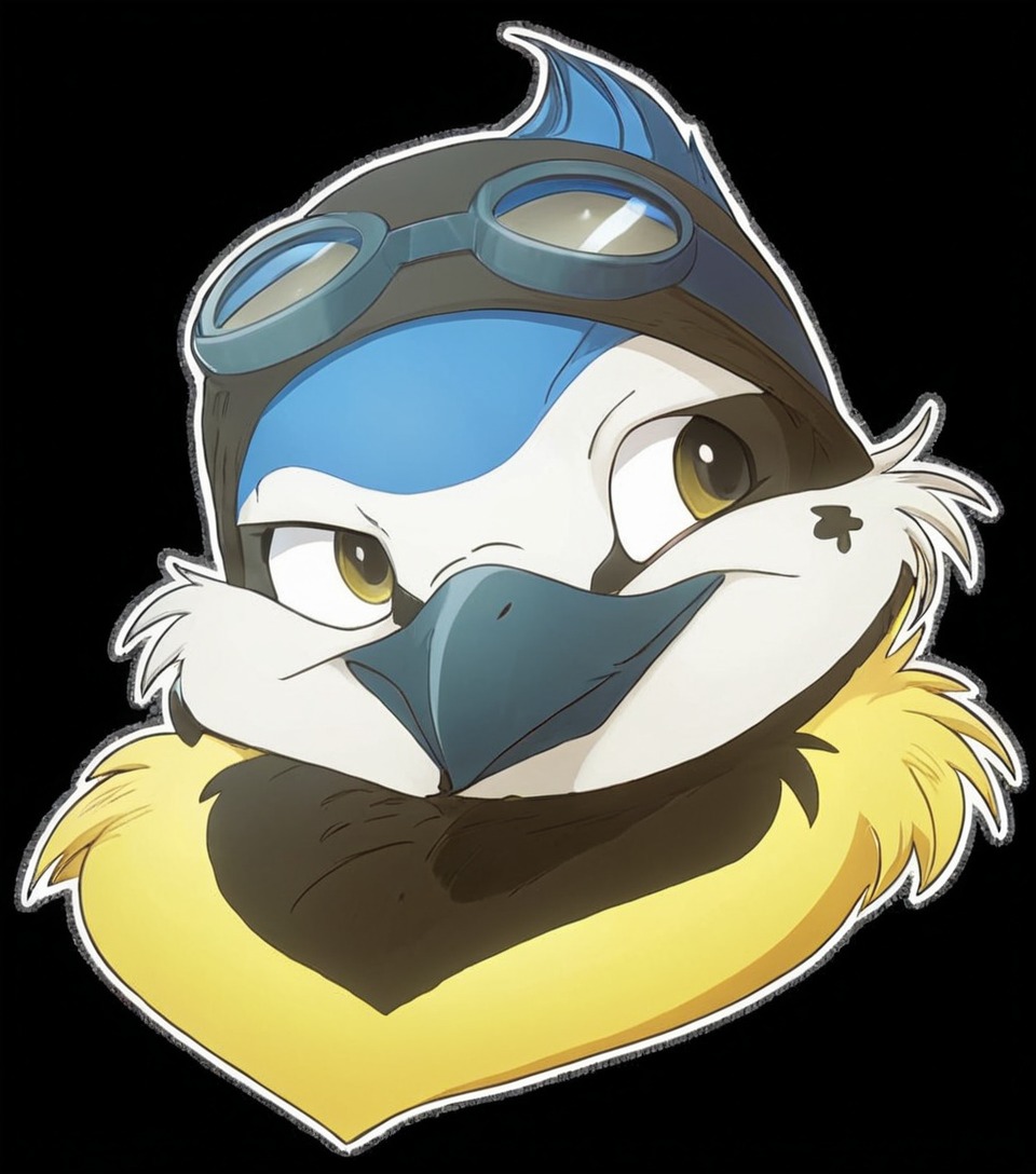 bluetit, character, goggles, martinamatteucci, bird, digitalart, headshot, damhirsch