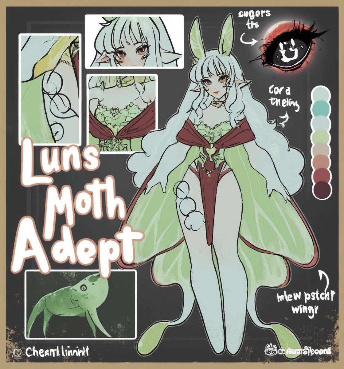 adoptable, adoptables, adopts, anthro, character, characterdesign, concept, design, fluffy, humanoid, insect, lunamoth, monstergirl, original, originalcharacter, luna_moth, adotable, adoptablesopen, mothadopt, mothgirl, moth_girl