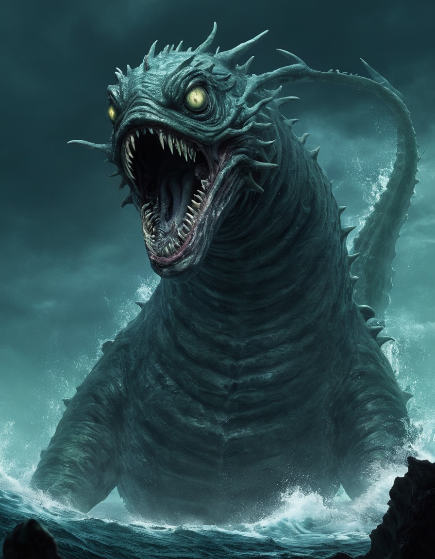 leviathan, sea monster, mythical creature, biblical, mythology, terrible, frightful