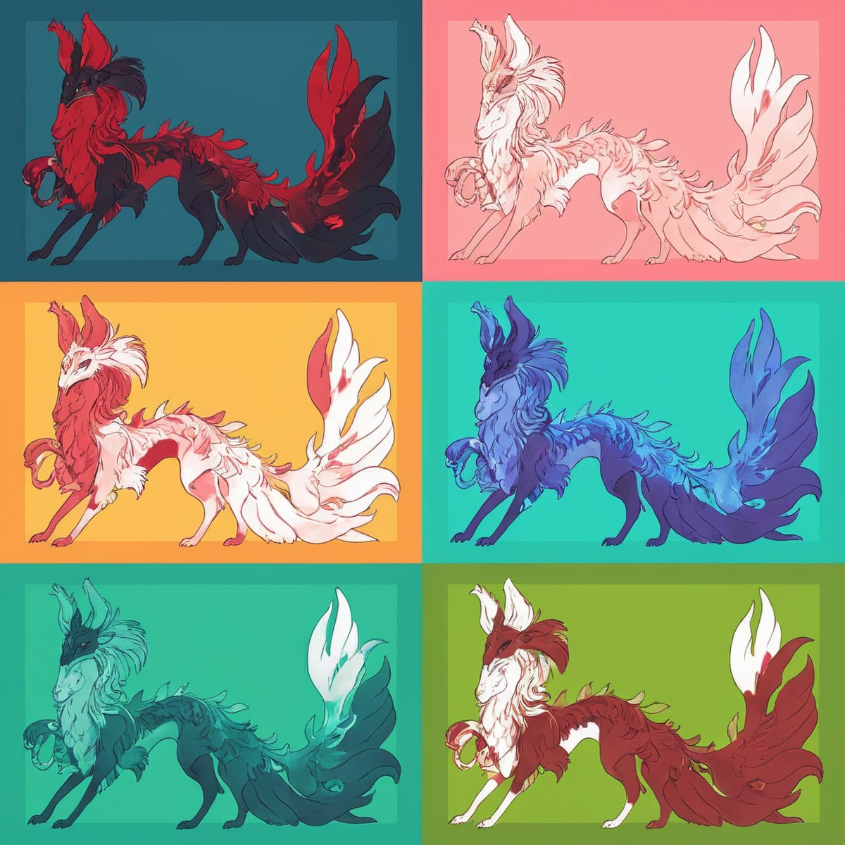 adoptable, fox, kitsune, adopt, animal, flora, mythicalcreature, plants