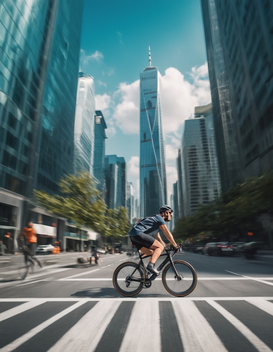 city, cycling, urban, transportation, skyline, modern city