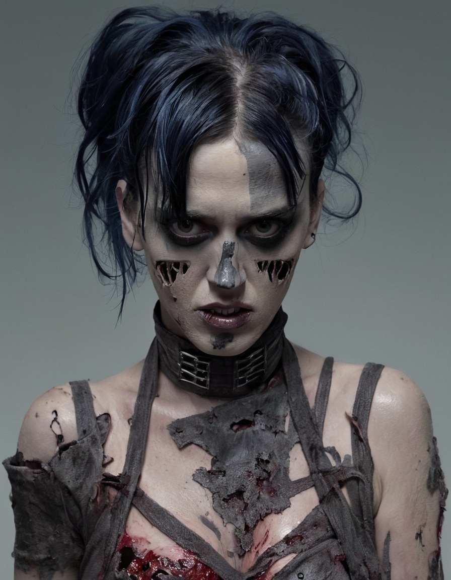 katy perry, celebrity, fashion, halloween, zombie, horror, makeup, celebrities