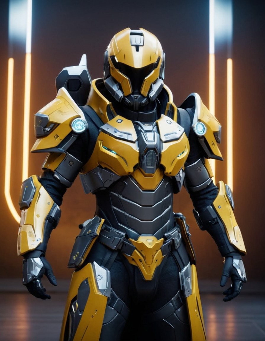 futuristic, armor set, vanguard faction, destiny 2, sigils, energy weapon accents, computer games