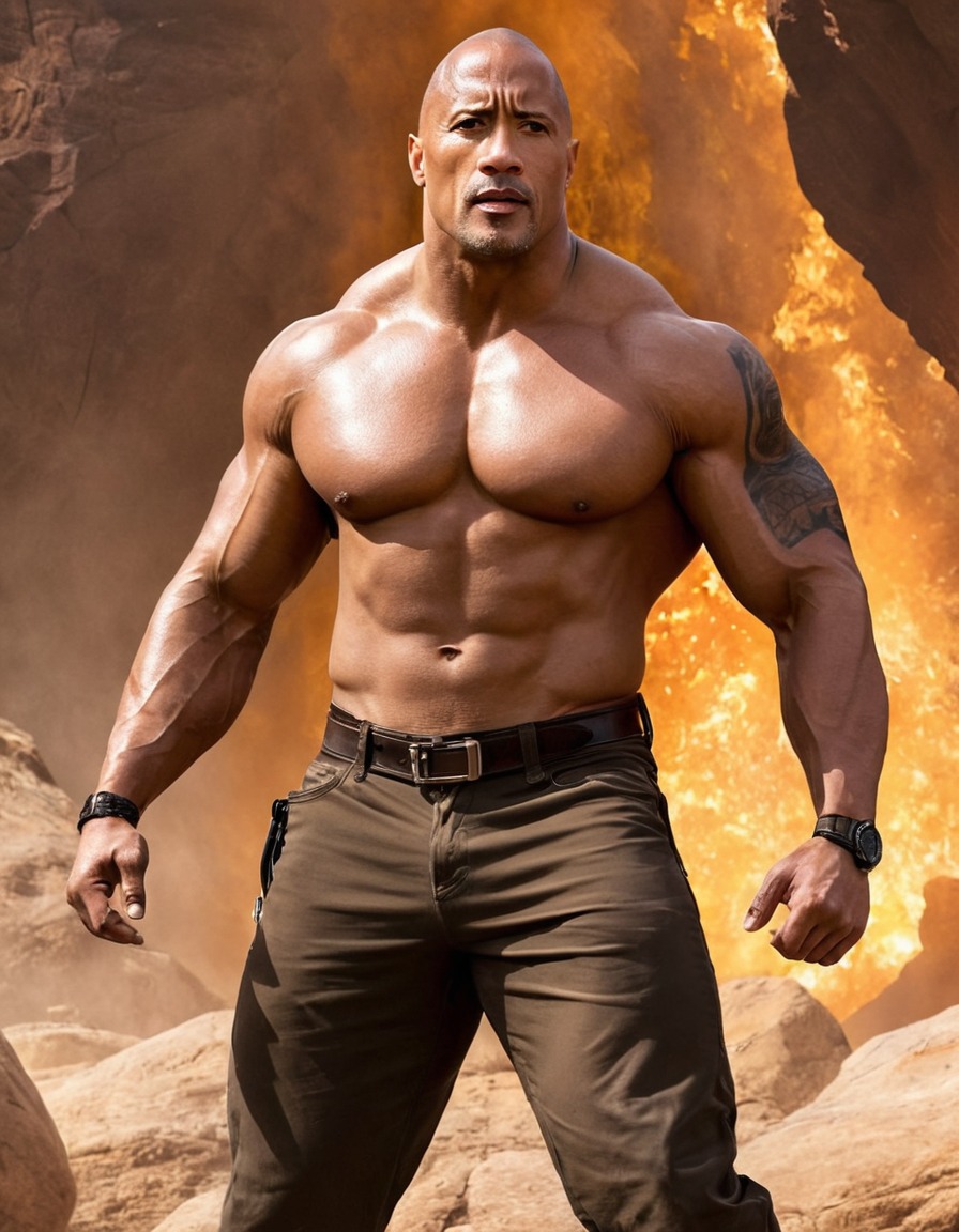 dwayne johnson, the rock, muscular, fitness, action, actor, hollywood