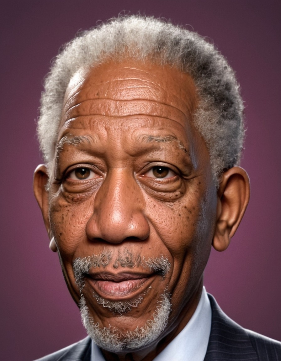 morgan freeman, caricature, comedy, celebrity, portrayal, humor