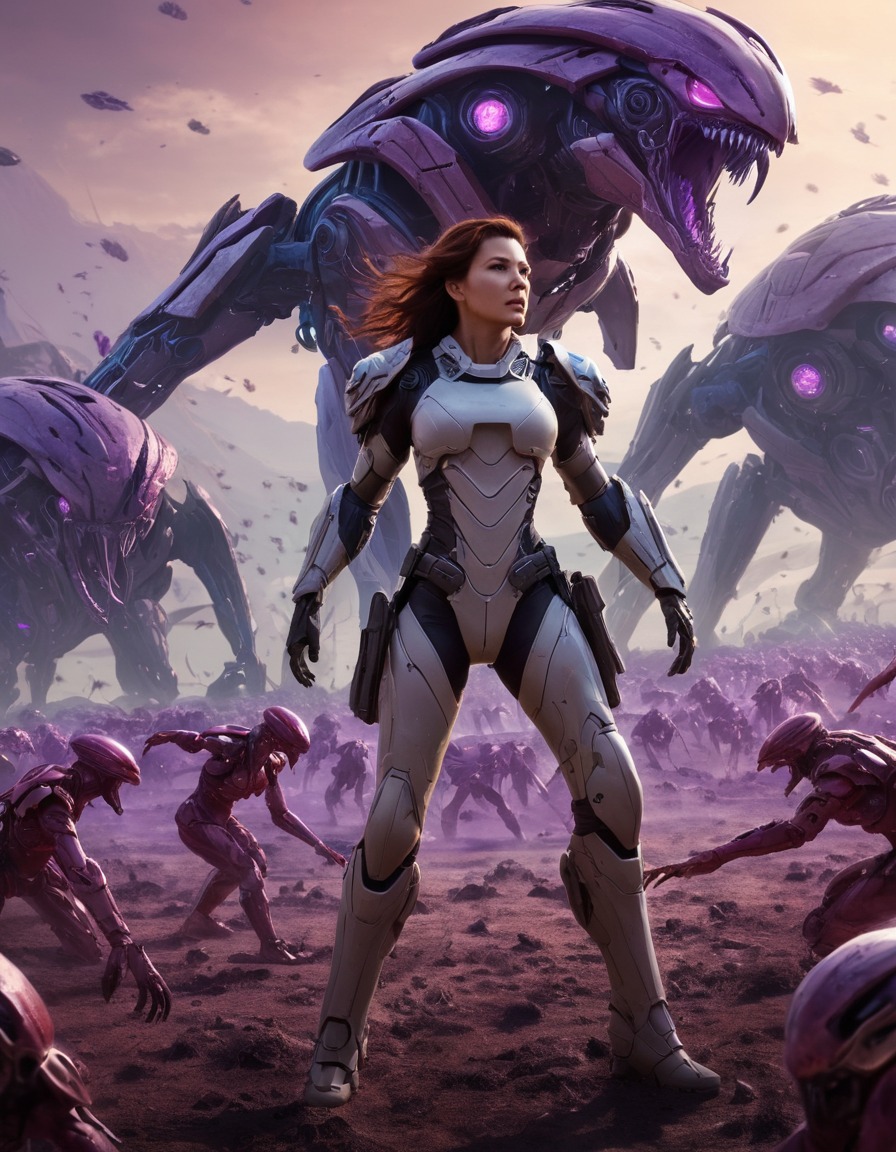 starcraft, kerrigan, zerg, futuristic, battlefield, games, girls from games