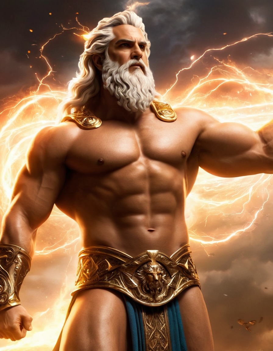 zeus, god, mythology, greek mythology, olympian, epic, mythological scene