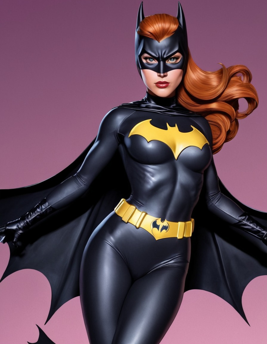 batgirl, dc comics, superheroine, powerful pose, fictional character, sexy, superhero, painted