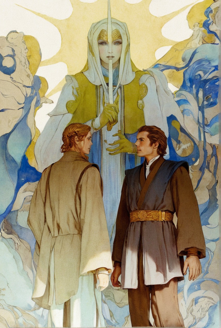 star wars, star wars prequels, star wars fanart, anakin skywalker, obiwan kenobi, illustration