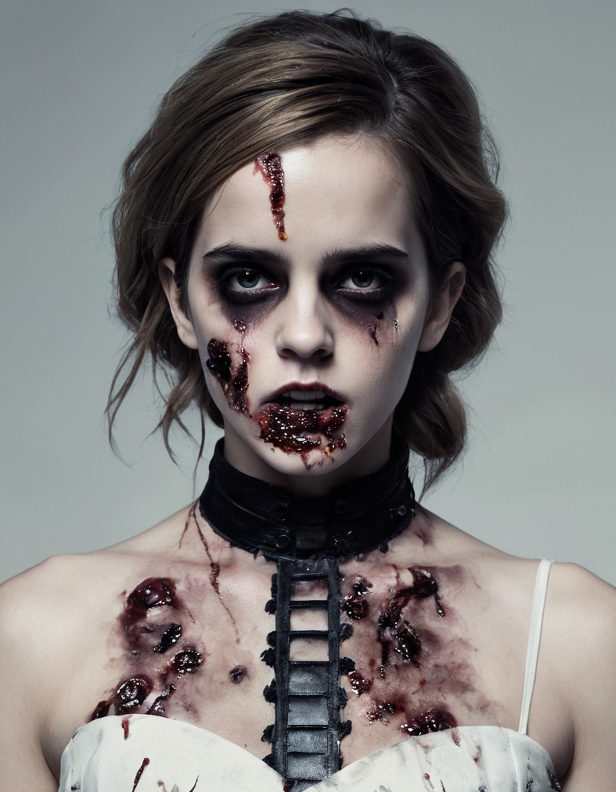 emma watson, zombie, high fashion, editorial shoot, celebrities