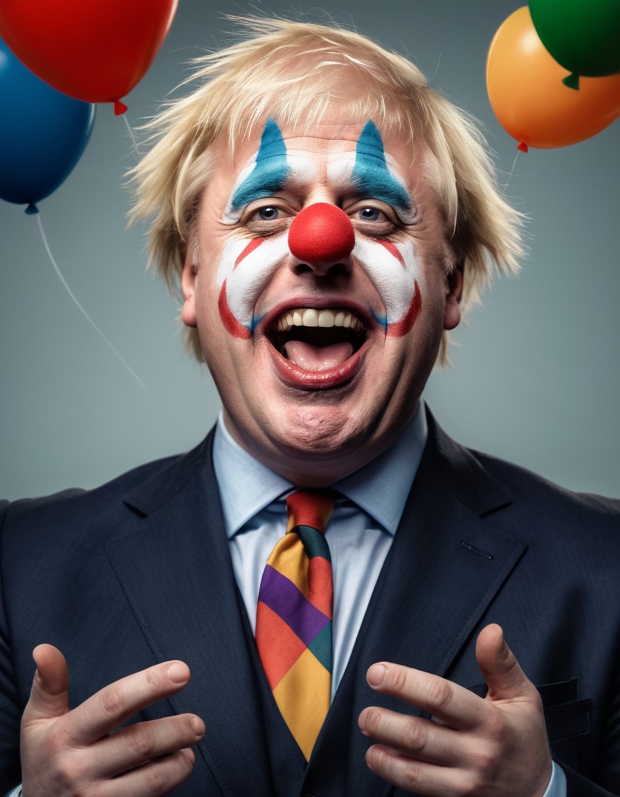 politics, satire, juggling, clown, boris johnson, fun