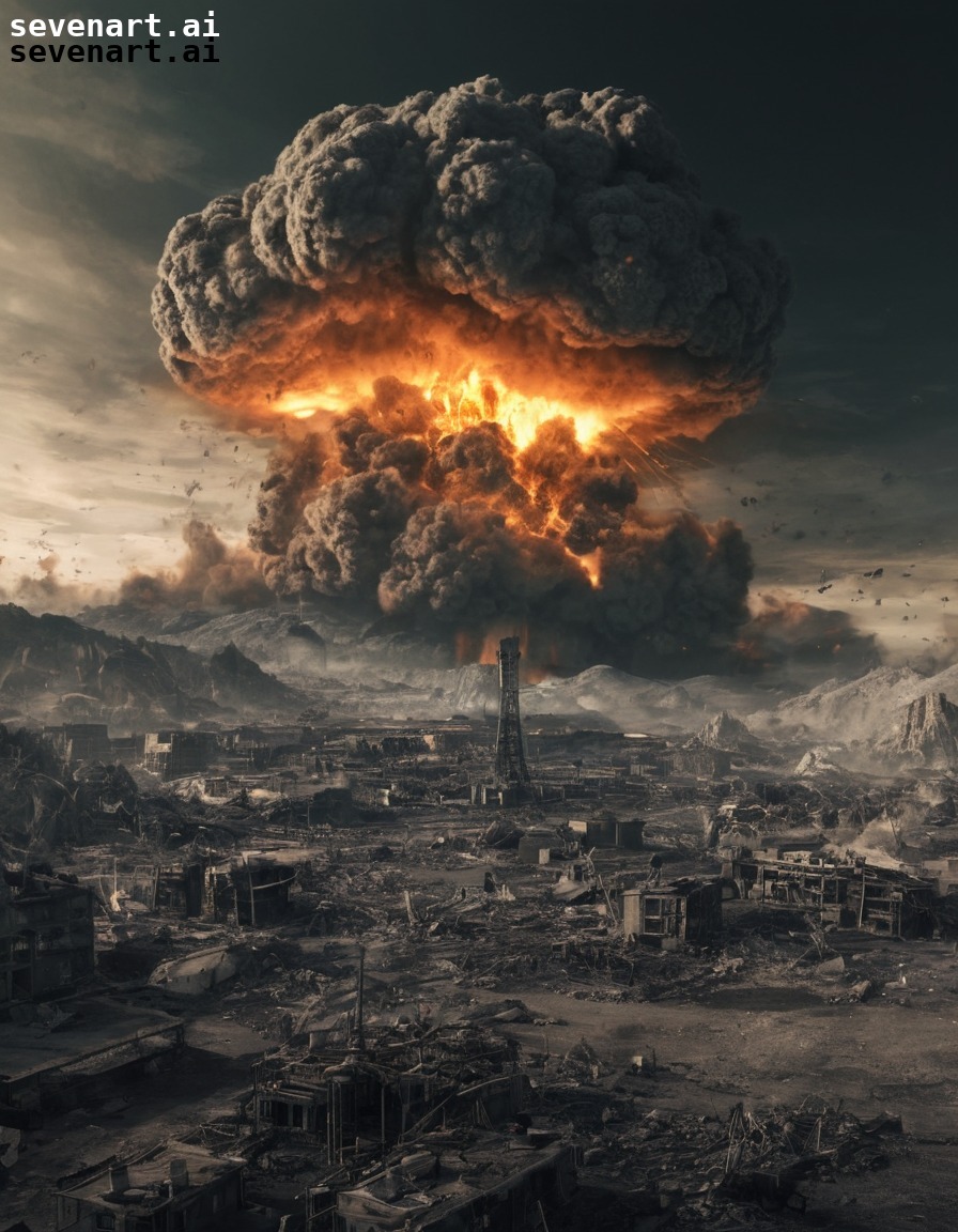 nuclear explosion, fallout, radioactive, disaster, visualization, nuclear weapon, atomic bomb