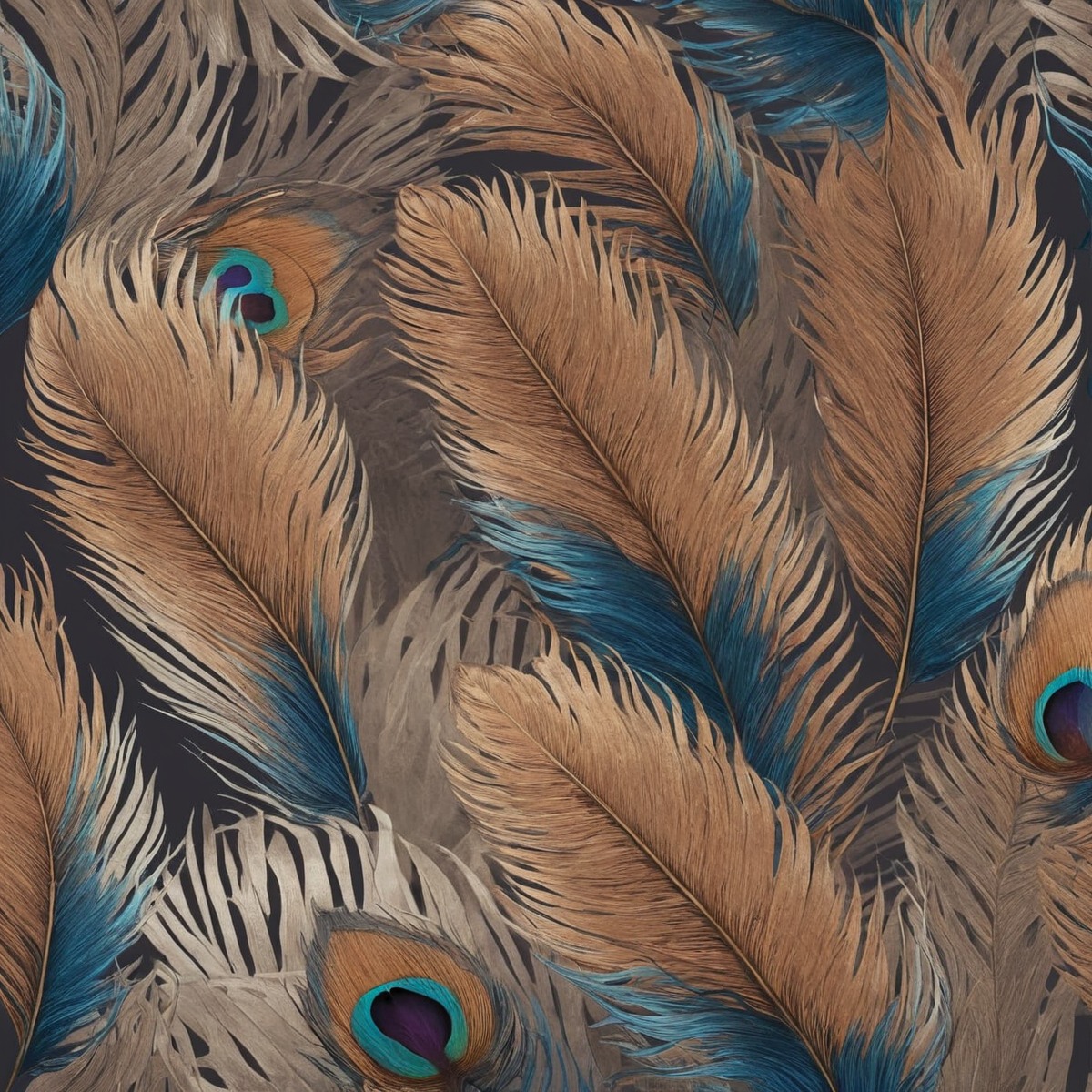 pattern, texture, dreamup, digitalart, wallpaper, bird, feathers, ai_art