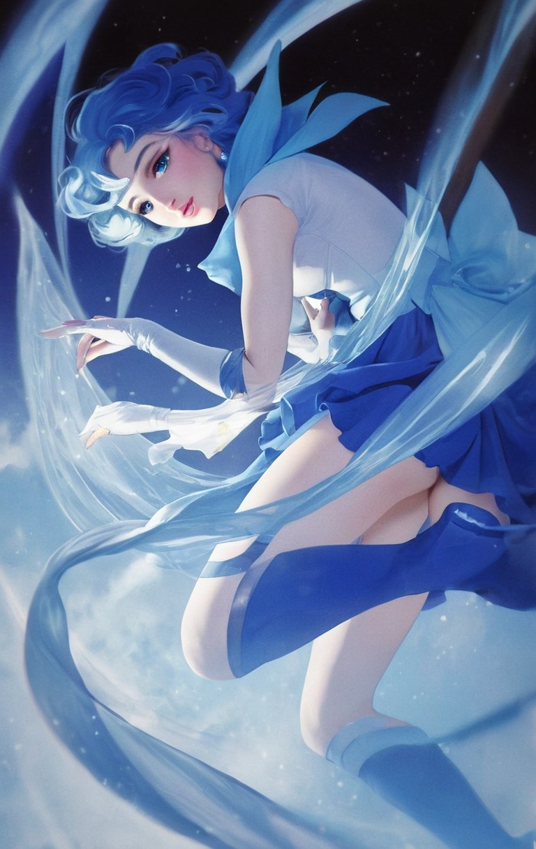 sailor mercury, sailor moon fanart