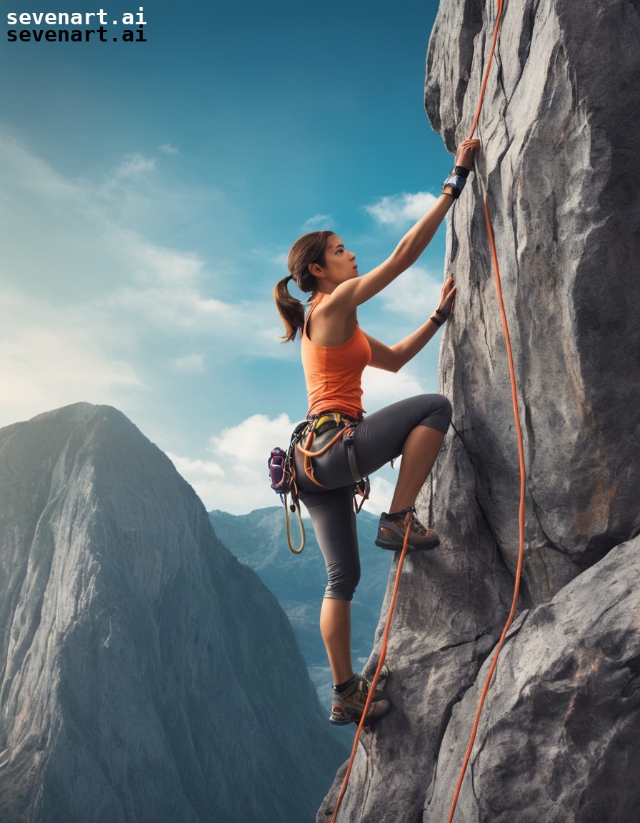 rock climbing, challenge, determination, extreme sports, adventure, woman sport, sport