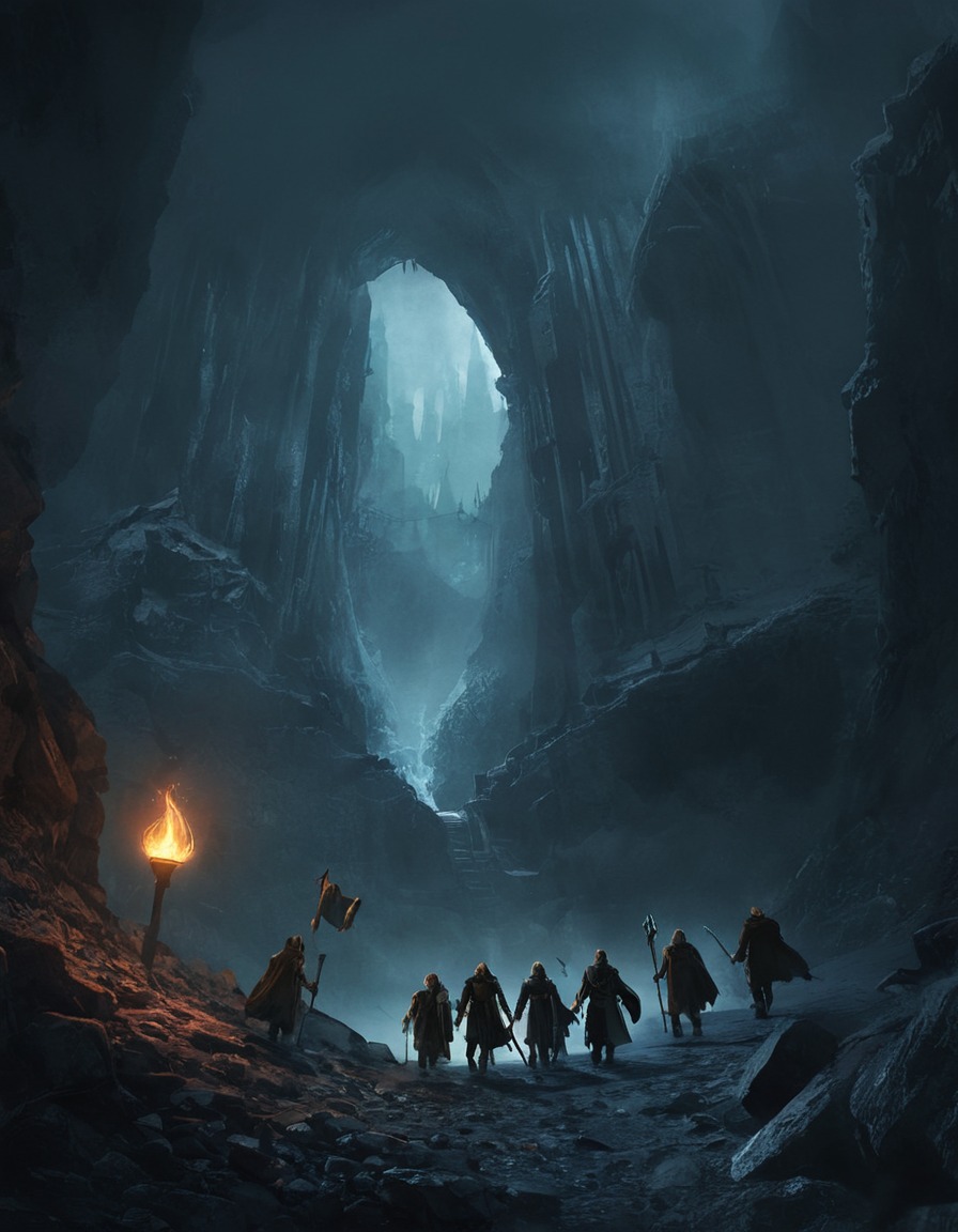 adventure, fantasy, fellowship, perilous journey, mines of moria, john tolkien, tolkien