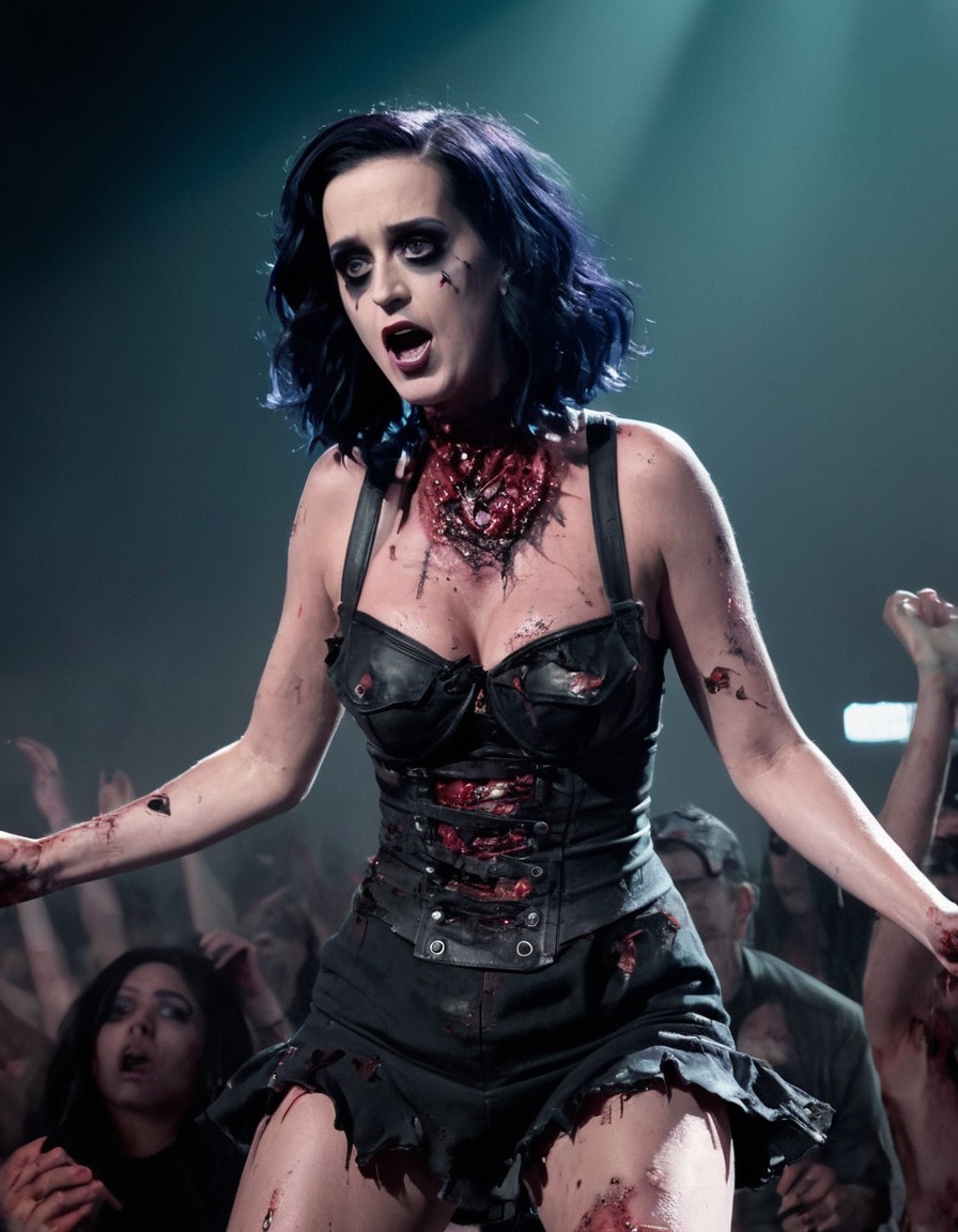 katy perry, zombie, music, concert, halloween, celebrities