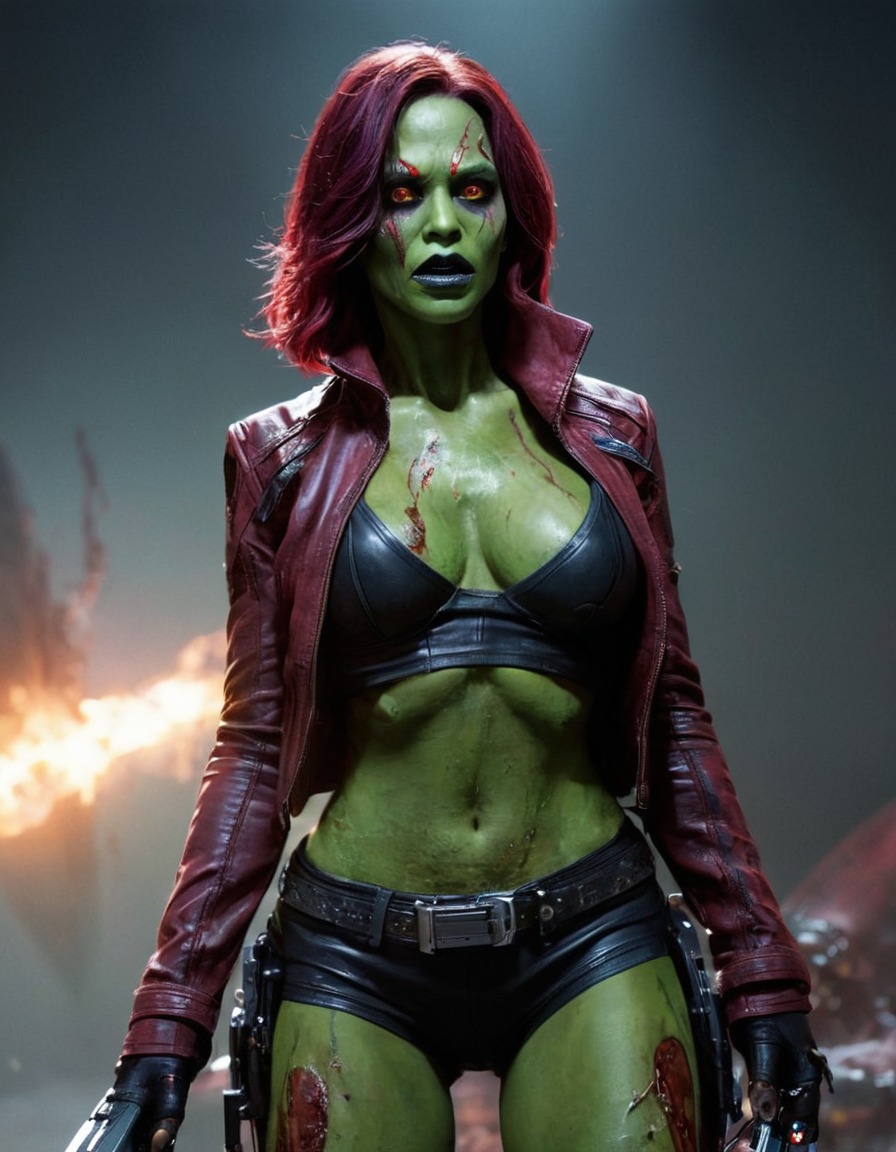 zombie, gamora, guardians of the galaxy, undead, marvel, comic book character, horror