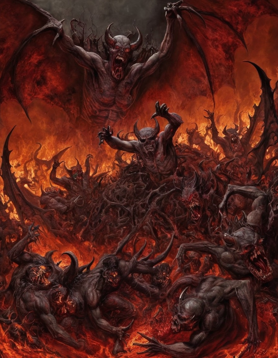 demons, hell, damnation, suffering, darkness, eternal torment