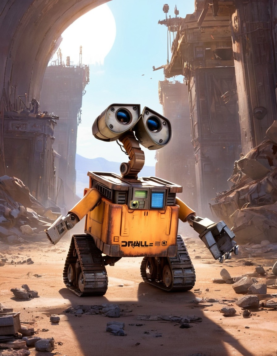 wall-e, exploring, post-apocalyptic, earth, robots, games, movies