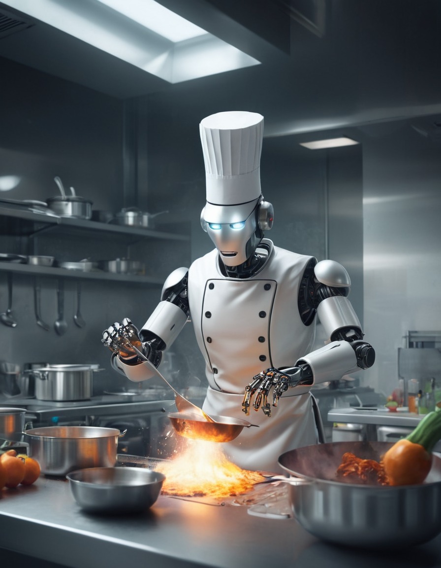 robot, chef, cooking, kitchen, technology, robots