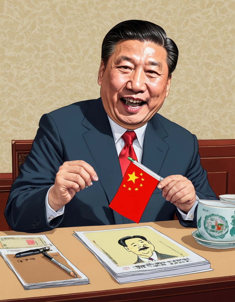 xi jinping, satire, political humor, caricature, politics